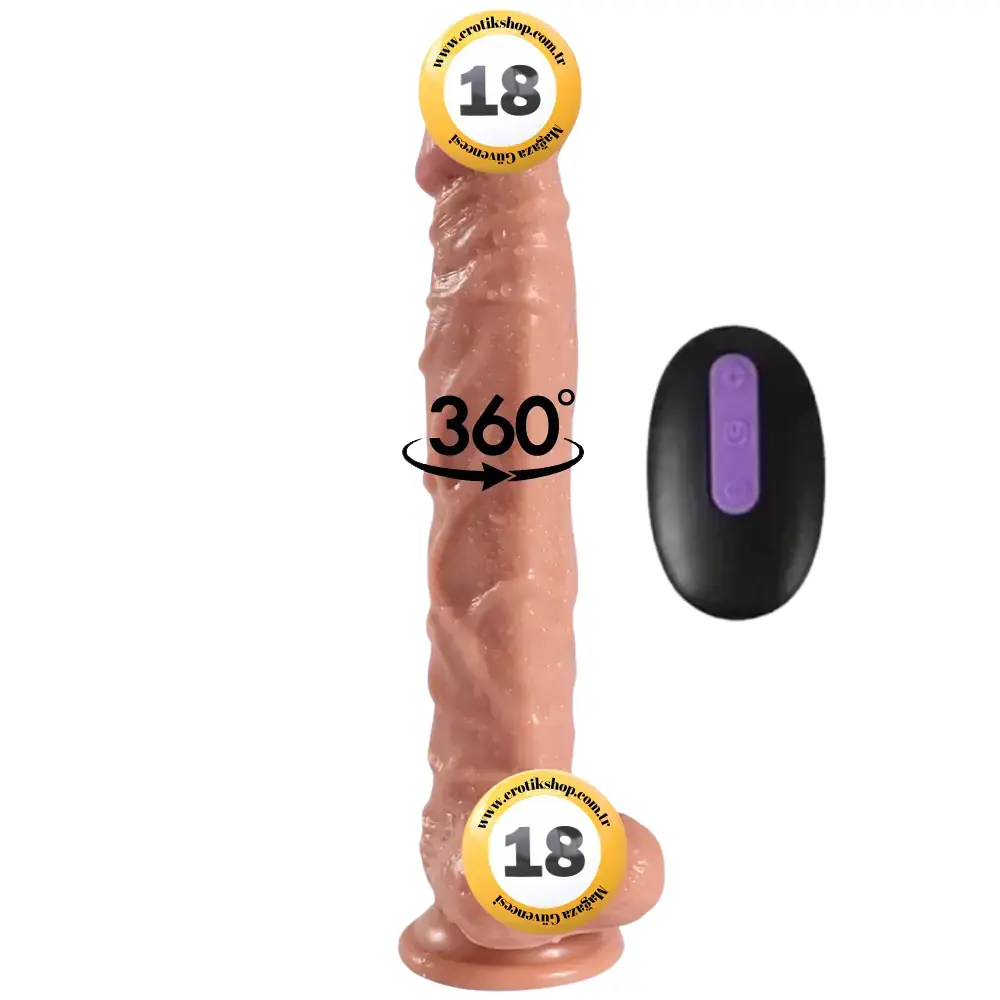 Shequ Rotating Dildo Jihad Knight 25 Cm Dönebilen Hareketli Realistik Penis