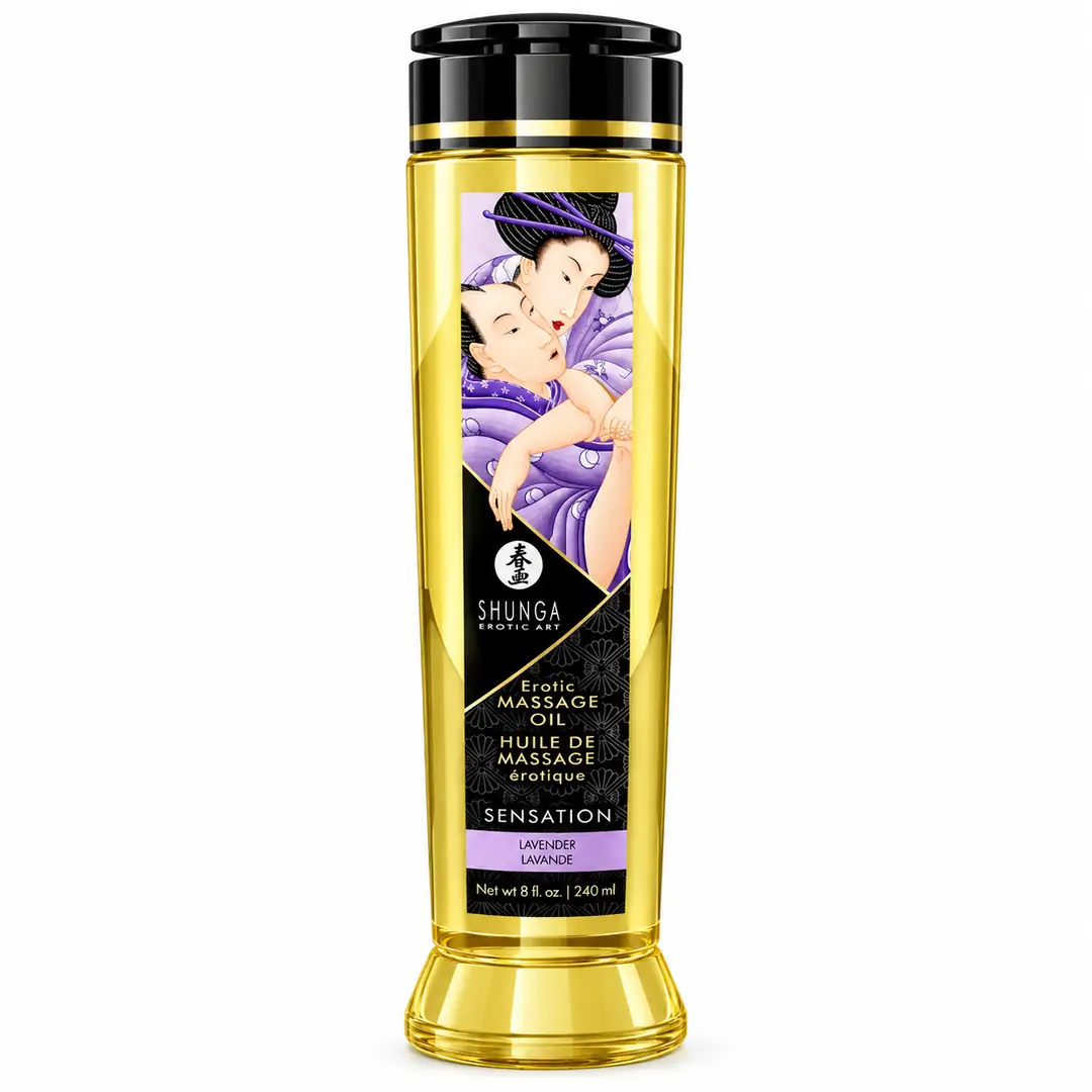Shunga Massage Oil Sensation Lavanta Aromalı Isıtmalı Masaj Yağı 240 Ml.