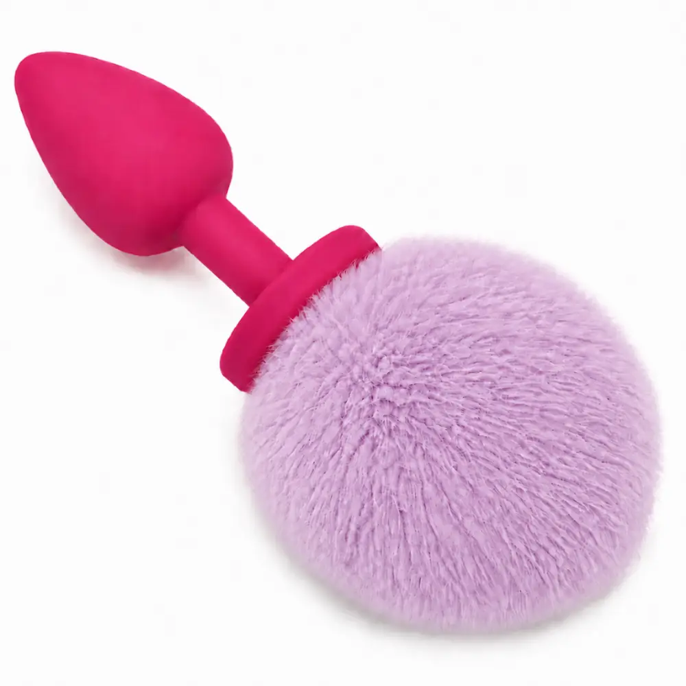 The Anal Fantasy Luxury Pink Silicone Bunny Tail Lilac Kuyruklu Anal Plug