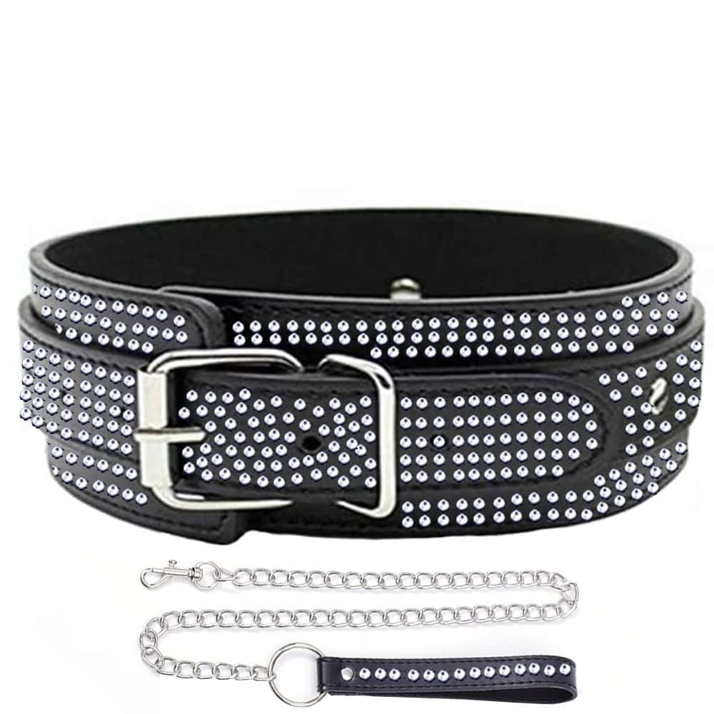 The Fetish Fantasy Series Diamond Collar Taşlı Fetiş Tasma-Siyah