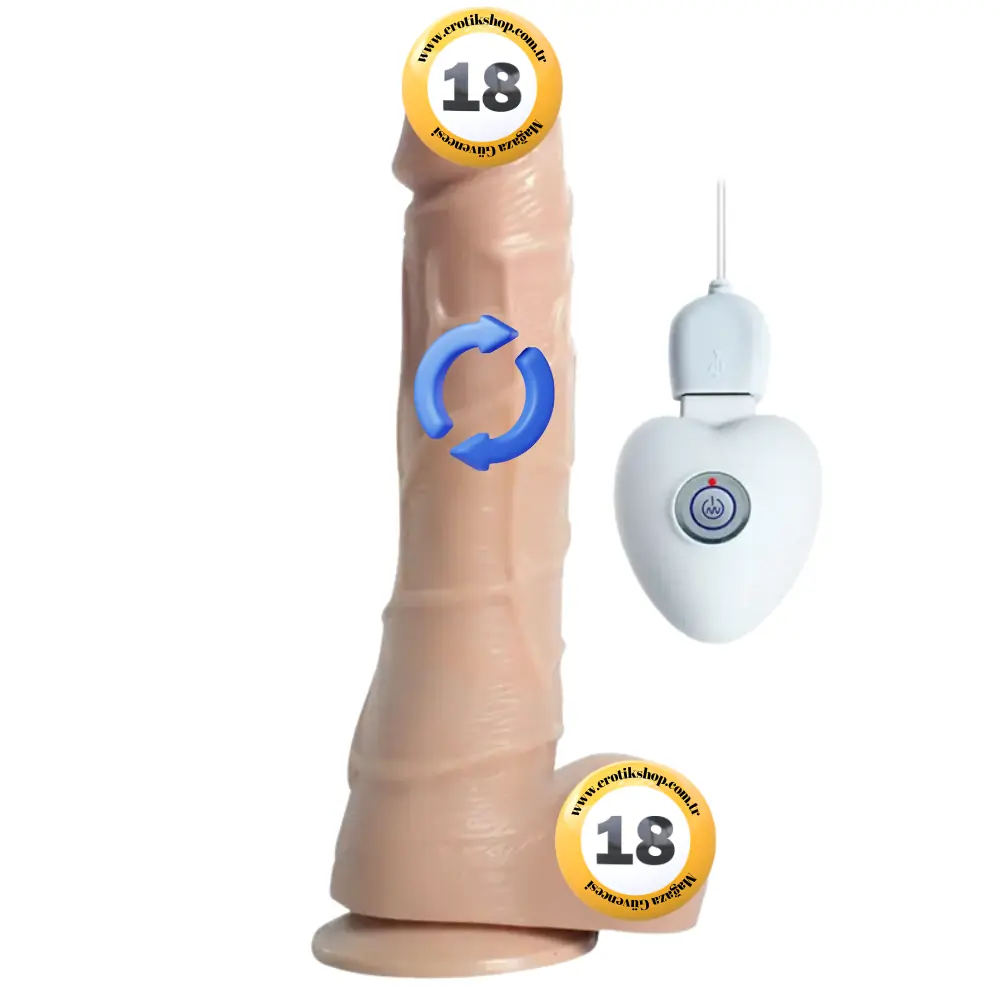 Shequ Vibrating Dildo Swaying 20 cm Dönebilen Hareketli Penis
