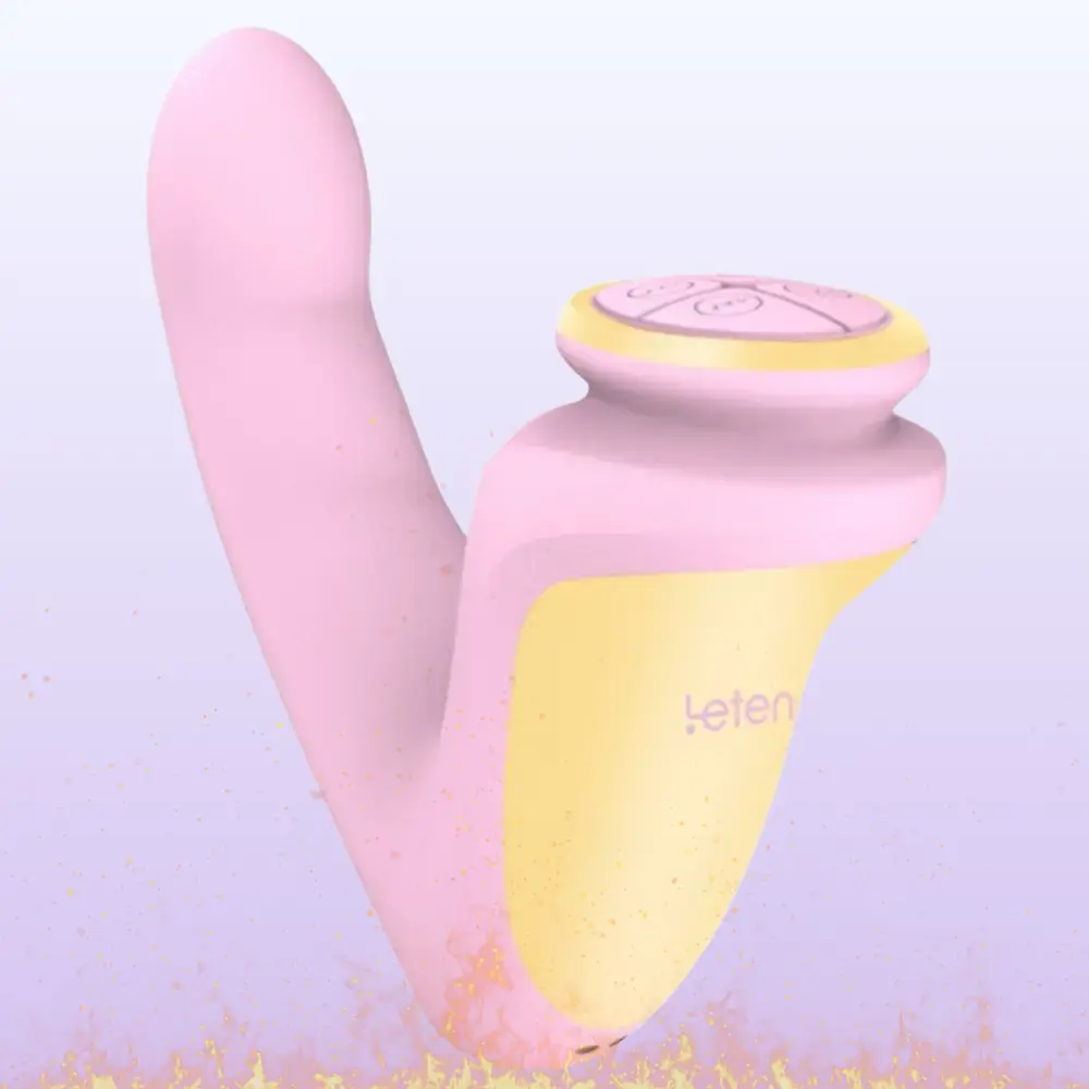 Leten Finger Isıtmalı ve Hareketli G-Spot Uyarıcı Vibratör - Pink
