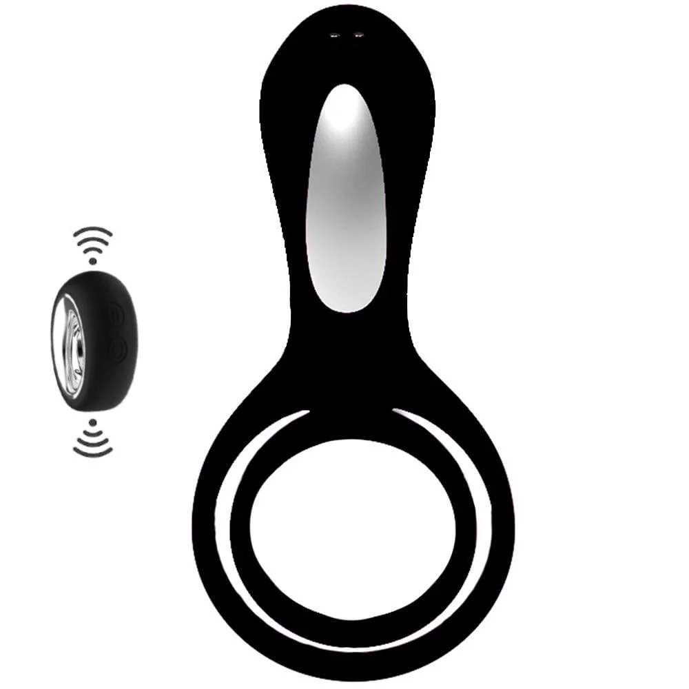 The Cock Ring Vibe Klitoral Penis Halkası-Black