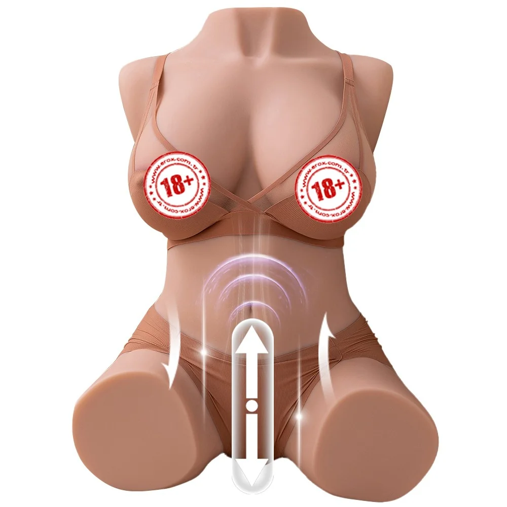 Shequ Dania Doll İtme Fonkiyon İskelet Yarım Vücut Masturbator SQ-MAT20017