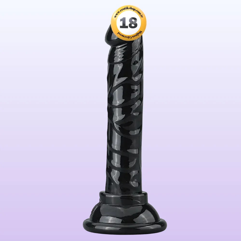 The Dick Jelly Silicone 14.5 cm Anal ve Vajinal Realistik Penis-Black