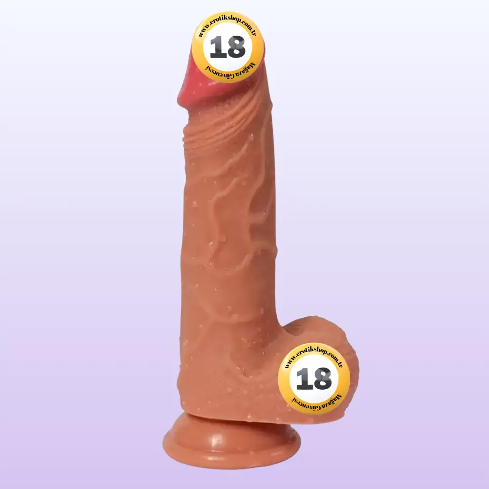 Shequ Dildo Series Hansen Natural Doku 21 Cm Titreşimli Realistik Penis