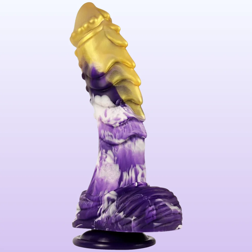Shequ Jelly Animal Dildo Monster 37 Realistik Penis SQ-WBD10115-Yellow