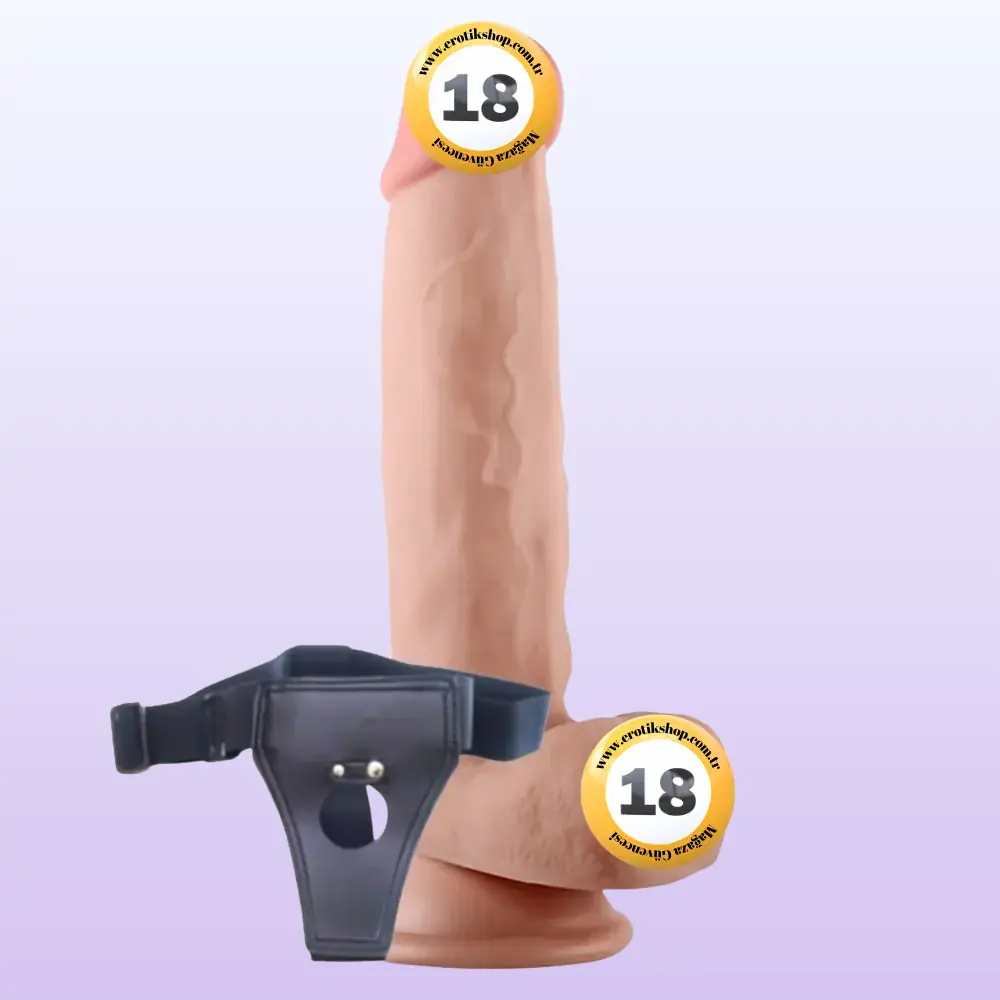 Lovetoy Sliding Skin Strapon 20 Cm Belden Bağlamalı Realistik Penis