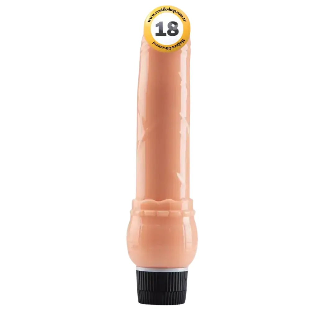 The Dick Vibes Flesh Kademeli Titreşimli Jel Vibratör 21 Cm