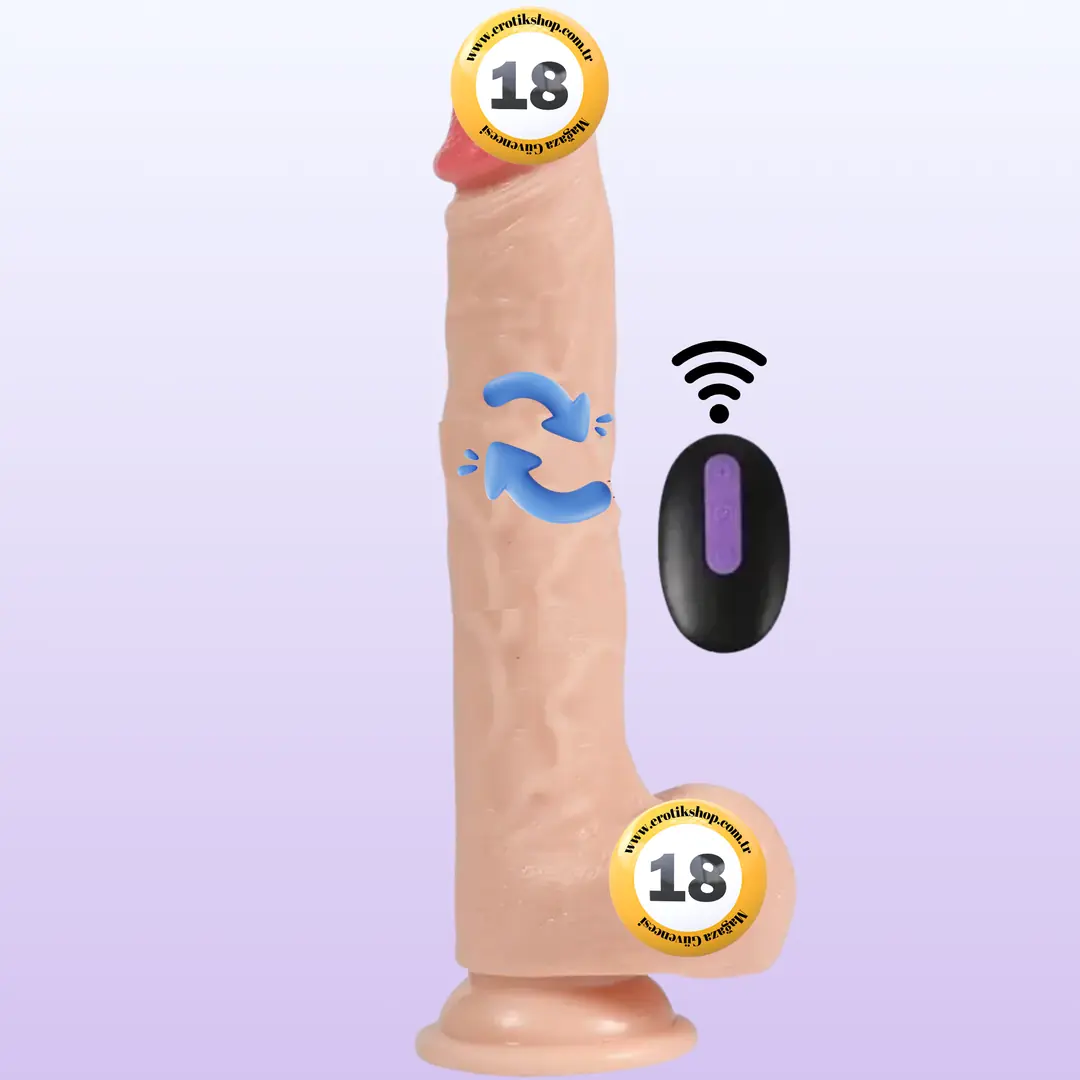Shequ Dildo Series Jeff Swaying 23 Cm Hareketli Dönebilen Realistik Penis