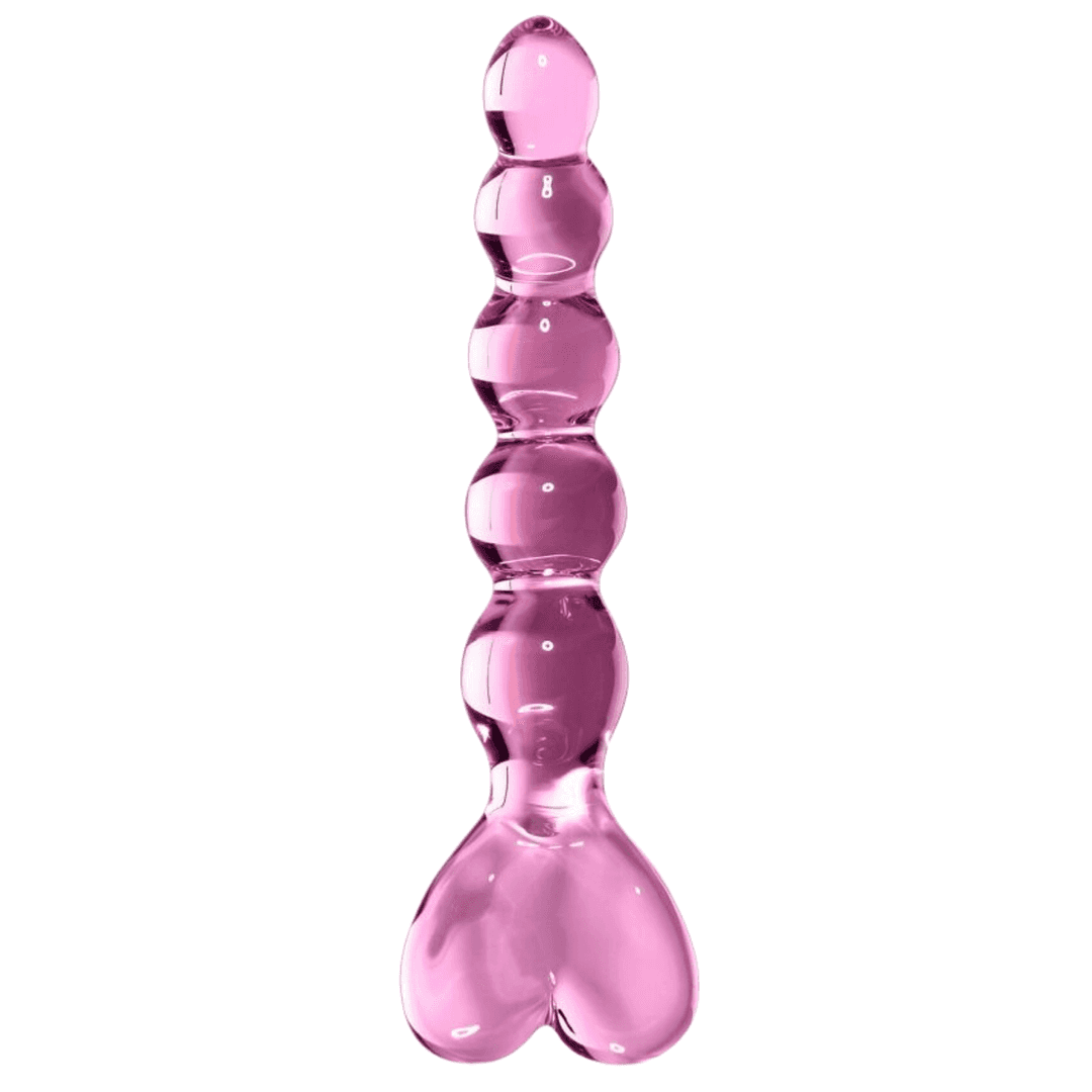 Pipedream Icicles No. 43 Beaded Hand Blown Glass Massager Cam Dildo