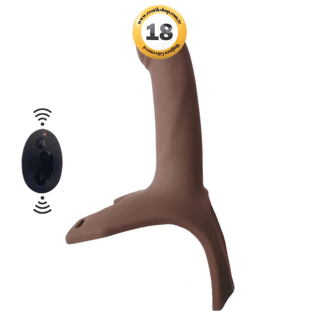 Aphrodisia Hollow Strap-On 6.7'' İçi Boş Titreşimli Kemerli Penis-Brown