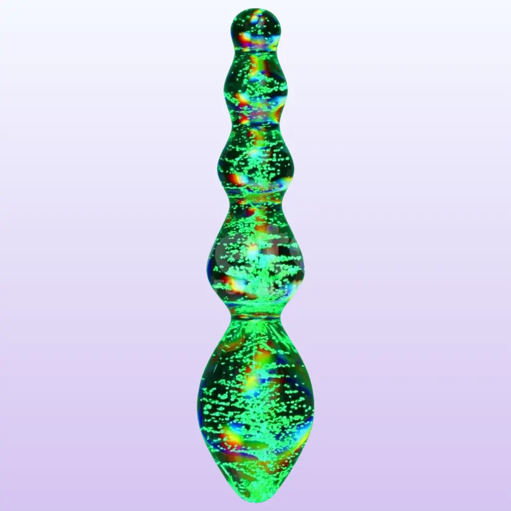 Lovetoy Glow İn The Dark Twilight Gleam Glass Dildo Tantalizing Orbs Cam Dildo
