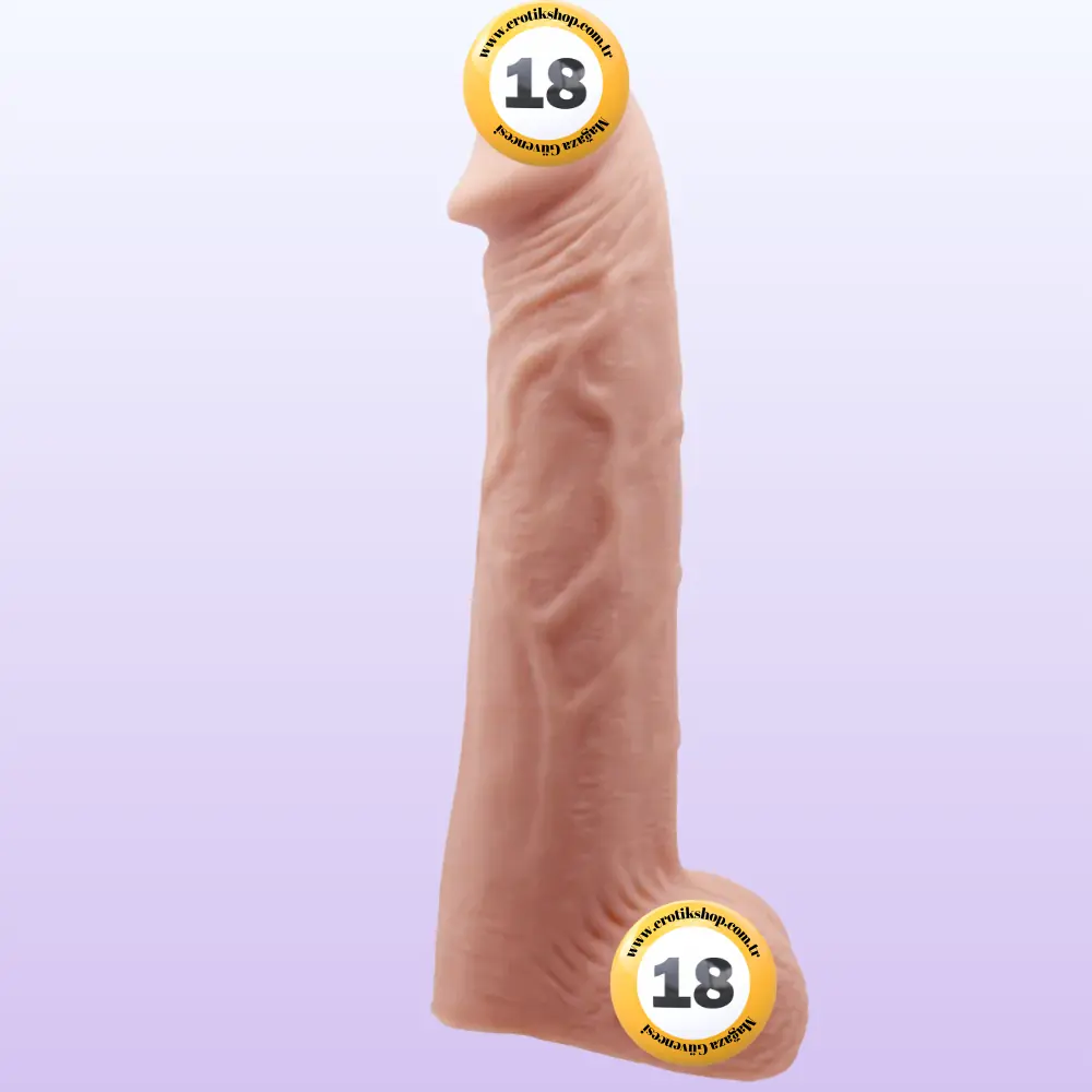 Baile Realistic Penis Sleeve Testis Toplamalı Realistik Penis Kılıfı BI-026238