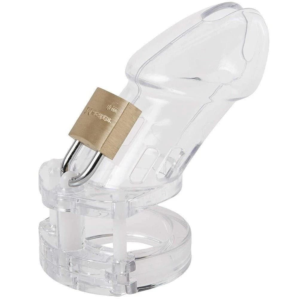 The Cock Cage Master Chastity Devices Plastik Penis Kafesi-Trans