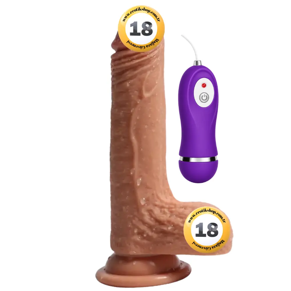 Shequ Dildo Series Crowley's Natural Doku 18 Cm Titreşimli Realistik Penis