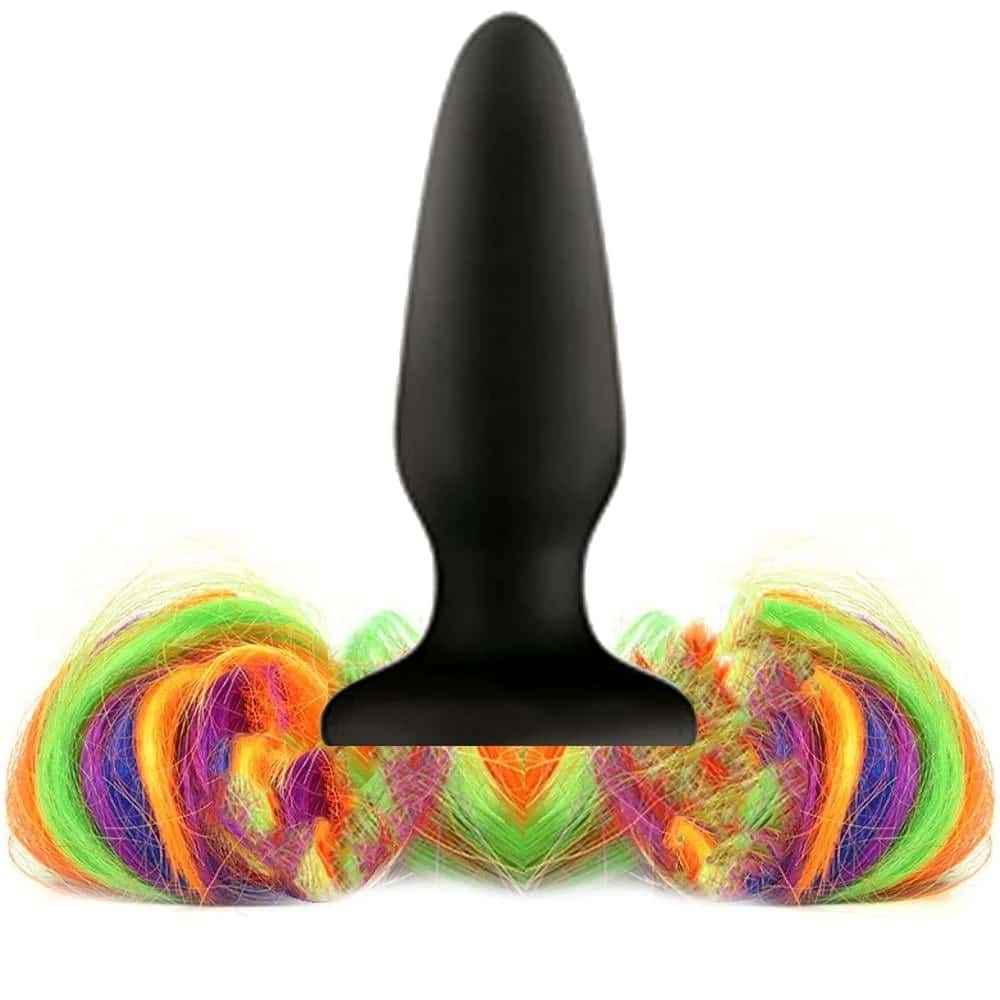 Ns Novelties Unicorn Tails Kuyruklu Silikon Plug-Black