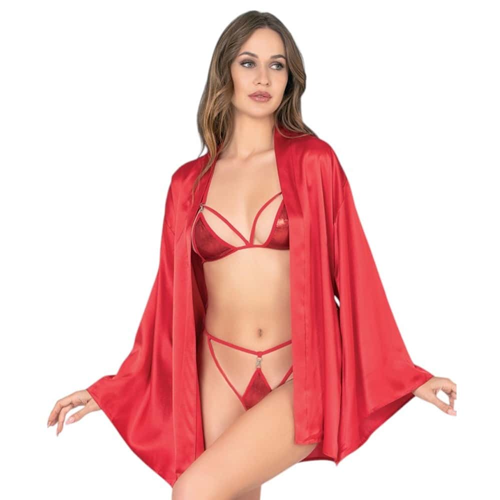 Fantasy Wear Daria Seksi Gecelik ve Sabahlık - Red