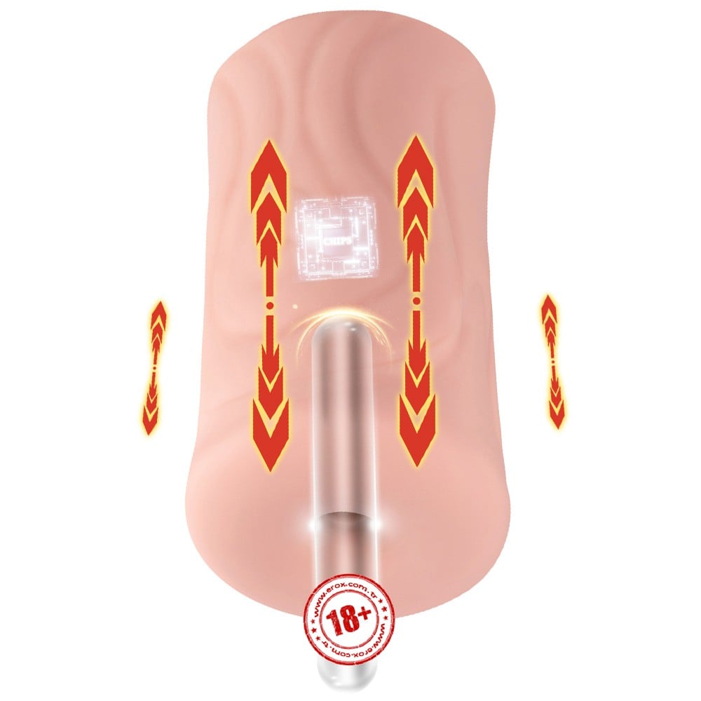 Shequ No.1 White Vagina İleri Geri Hareketli Vajina Masturbator SQ-MAT60135