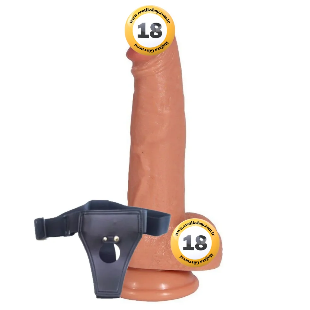 Shequ Archie Natural Çift Katmanlı 21 Cm Kemerli Realistik Penis