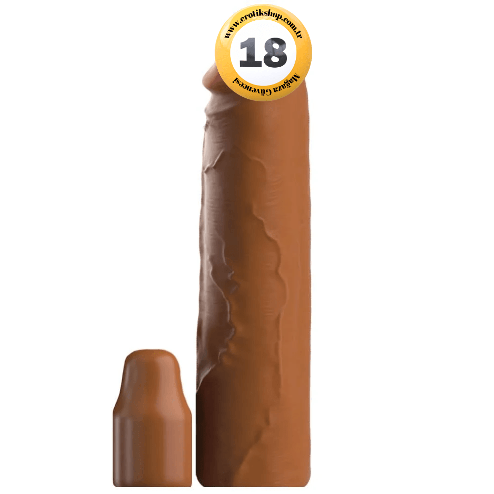Pipedream Fantasy X-Tensions Elite Silicone 2'' Amerikan Penis Kılıfı - Brown