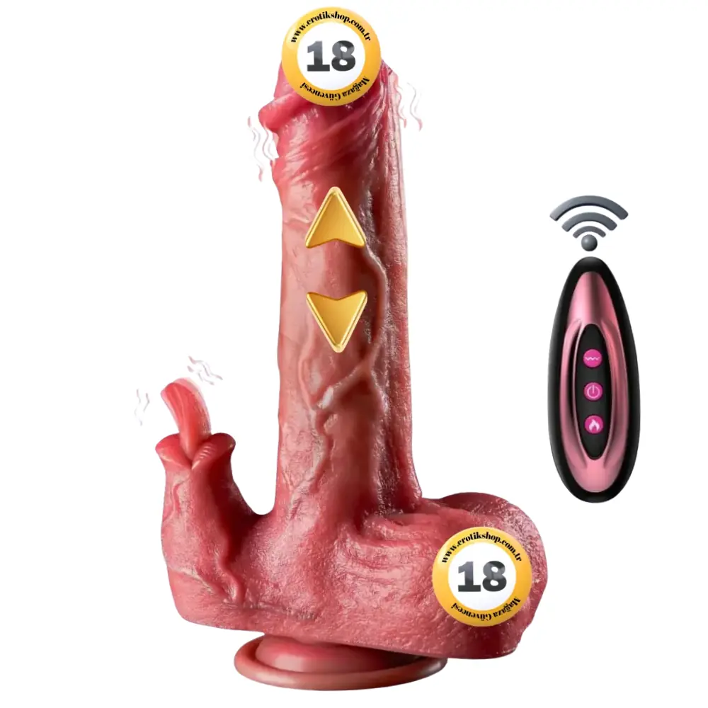 The Dick Vibrating Dildos 4’ü 1 Arada Dil ve Hareketli Realistik Vibratör