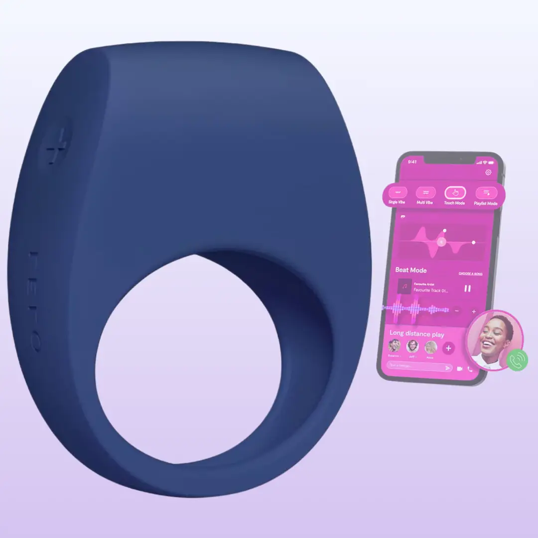 Lelo Tor 3 Phone Control Cock Ring Telefon Kontrollü Titreşimli Penis Halkası - Midnight Blue