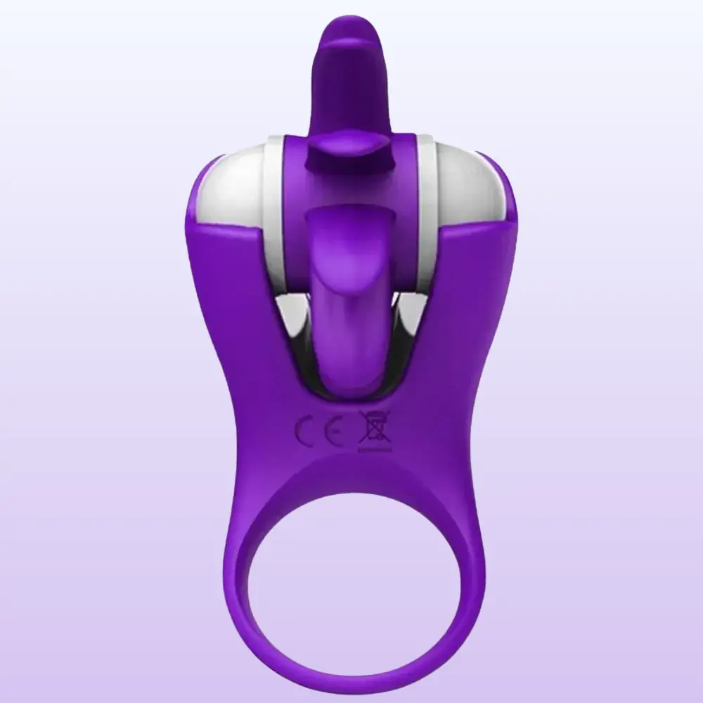 The Cock Ring Clitoral Stimulating Şarjlı Penis Halkası-Purple