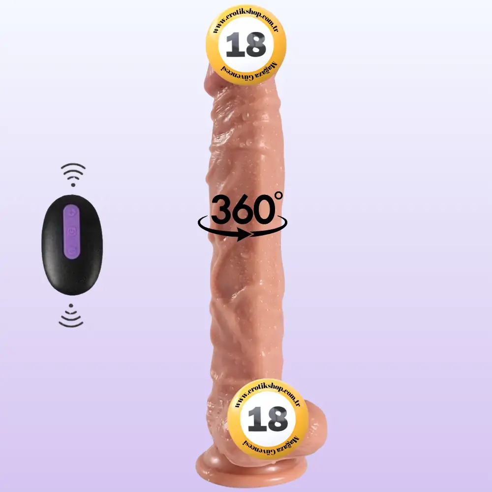 Shequ Rotating Dildo Jihad Knight 25 Cm Dönebilen Hareketli Realistik Penis
