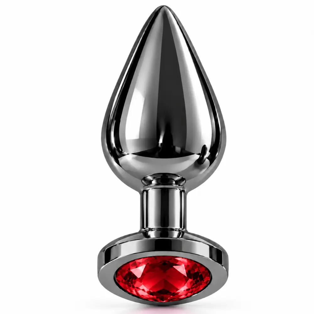 The Anal Fantasy Kırmızı Taşlı Lüks Çelik Anal Plug – Medium