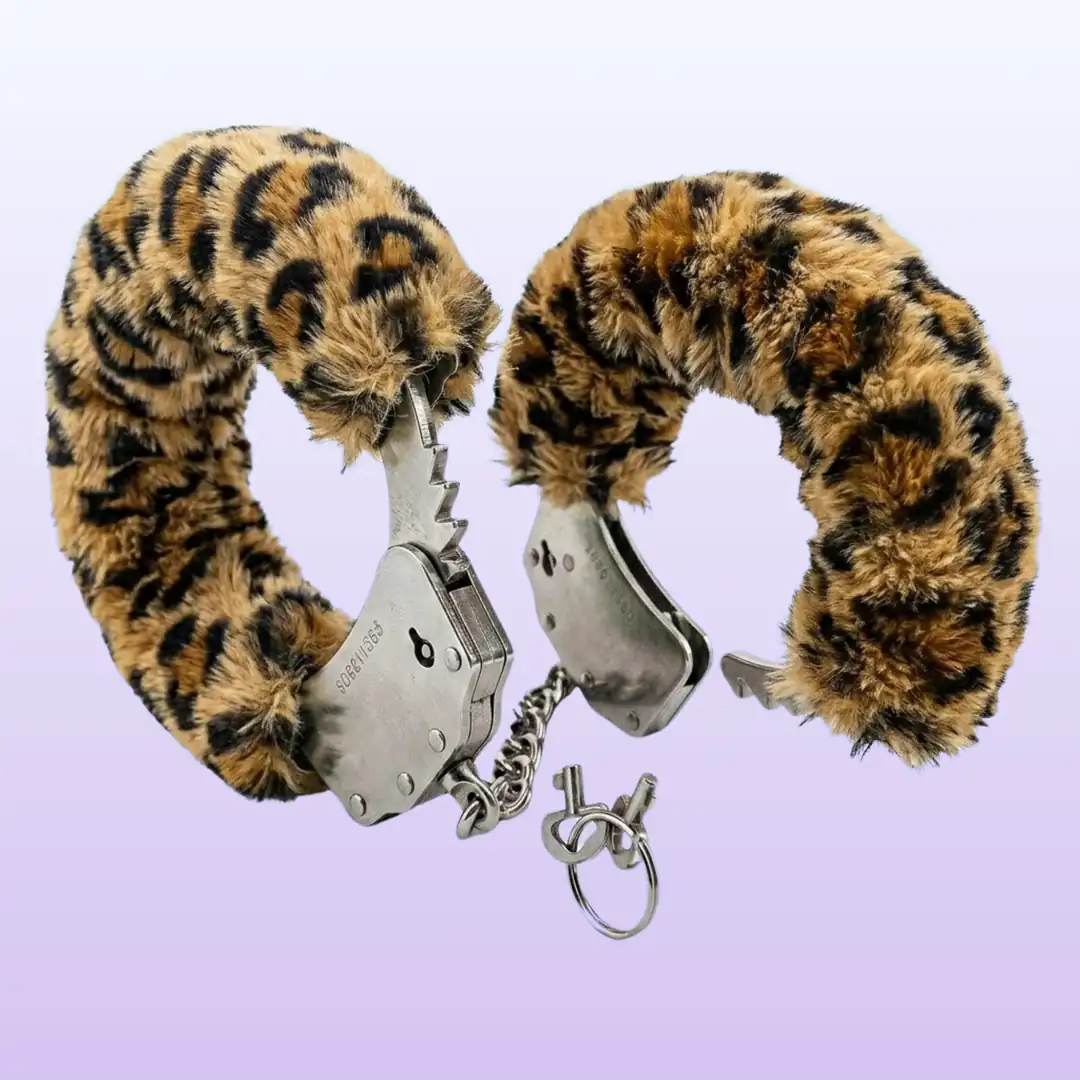 The Fetish Fantasy Series Metalic Hand Cuffs Peluşlu Metal Kelepçe-Leopar