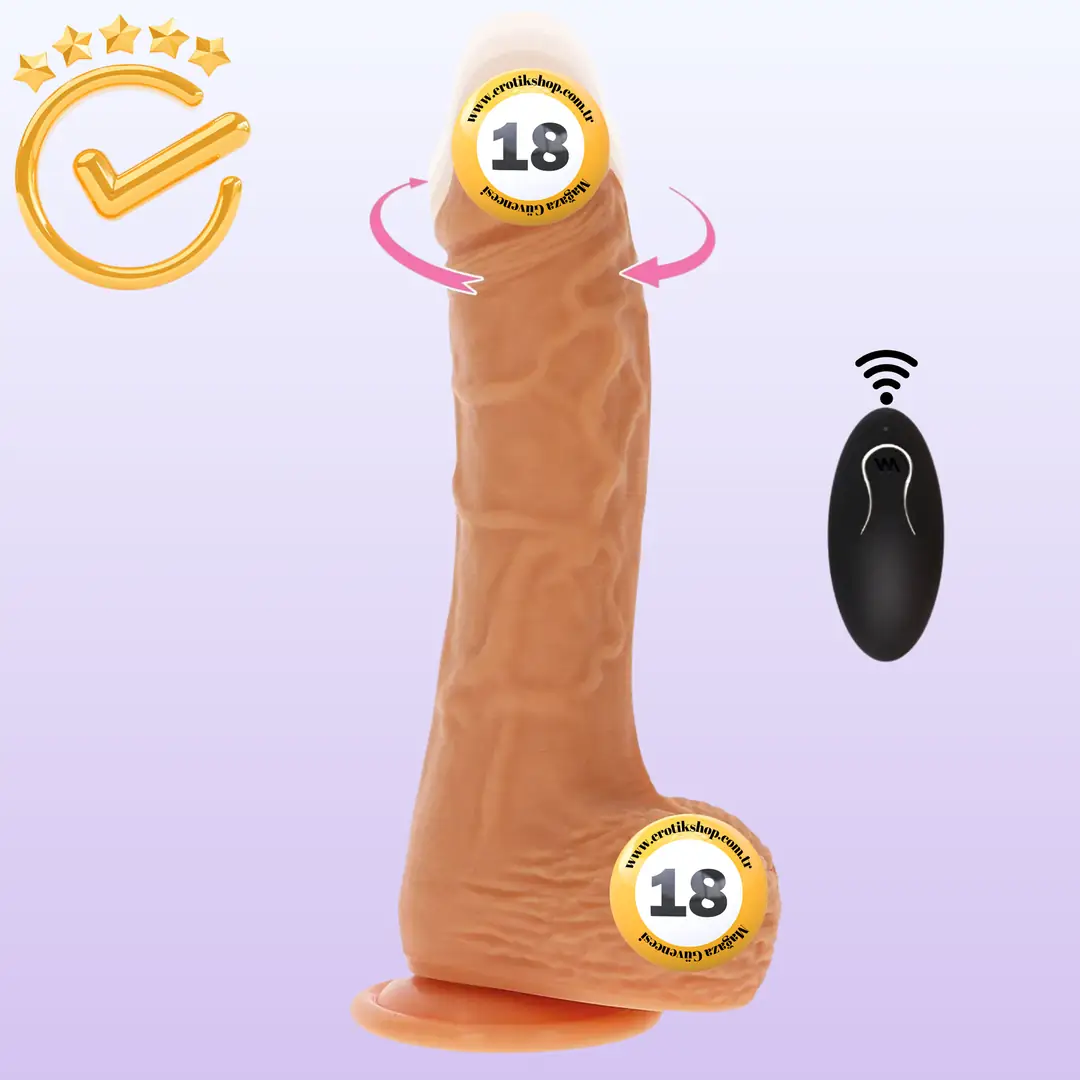 ToyJoy Naked Rotating Dildo Silicone Dönebilen Hareketli Penis 21 Cm