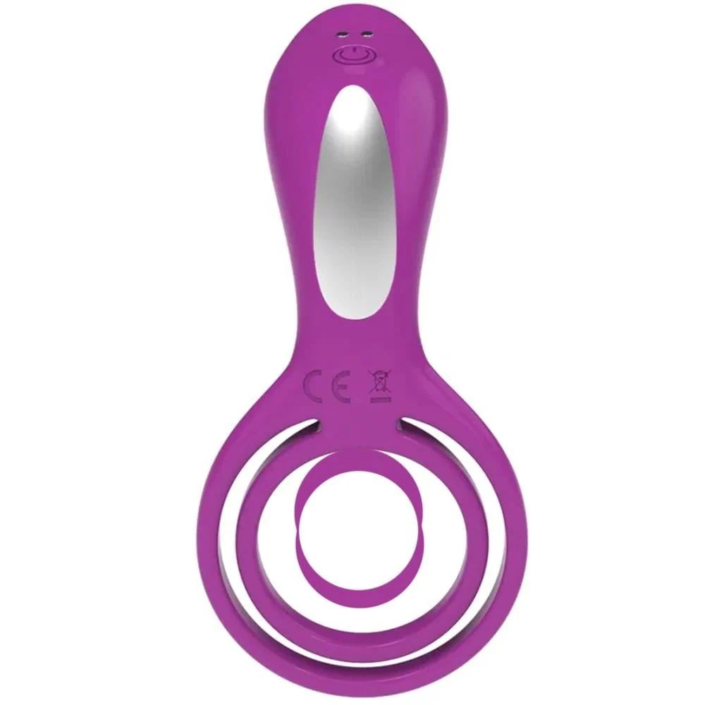 The Cock Ring Clitoral Stimulation Penis Kafesi & Penis Halkası-Purple