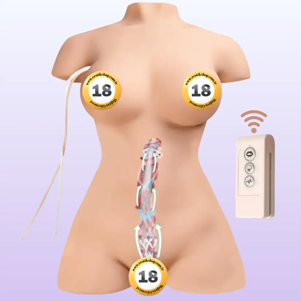 Shequ April Emiş Güçlü ve Titreşimli Realistik Vücut Masturbator SQ-MAS20027
