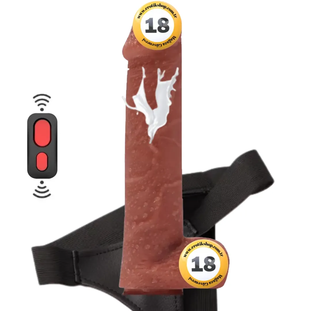 Shequ Dave 21.5 Cm Belden Bağlamalı Boşalabilir Realistik Penis