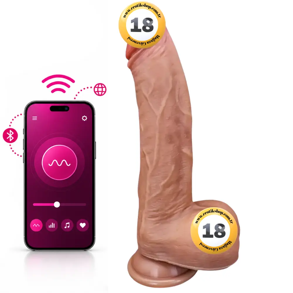 The Dick 4 İn 1 Çok Fonksiyonlu Hareketli ve Telefon Kontrollü Realistik Vibratör