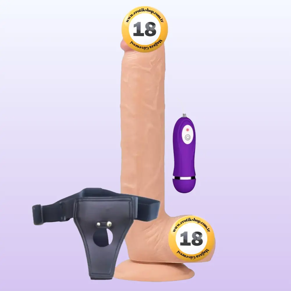 Xise Optimus Strapon 28 cm Belden Bağlamalı Titreşimli Realistik Penis