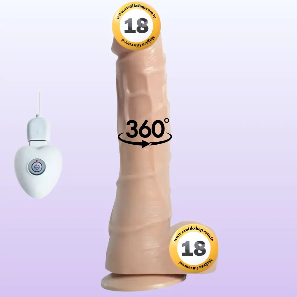 Shequ Vibrating Dildo Swaying 20 cm Dönebilen Hareketli Penis