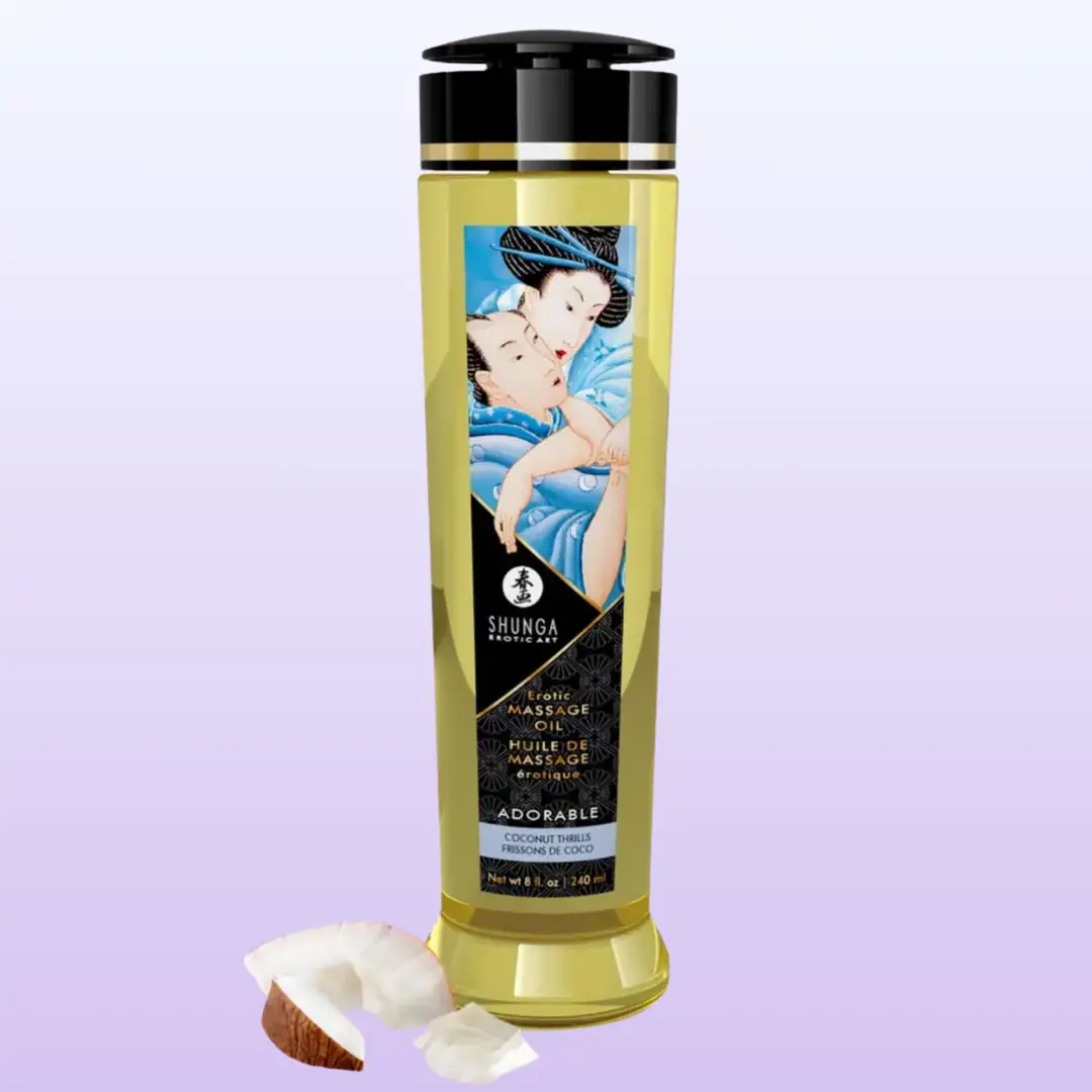 Shunga Massage Oil Sensation Coconut Aromalı Isıtmalı Masaj Yağı 240 Ml.