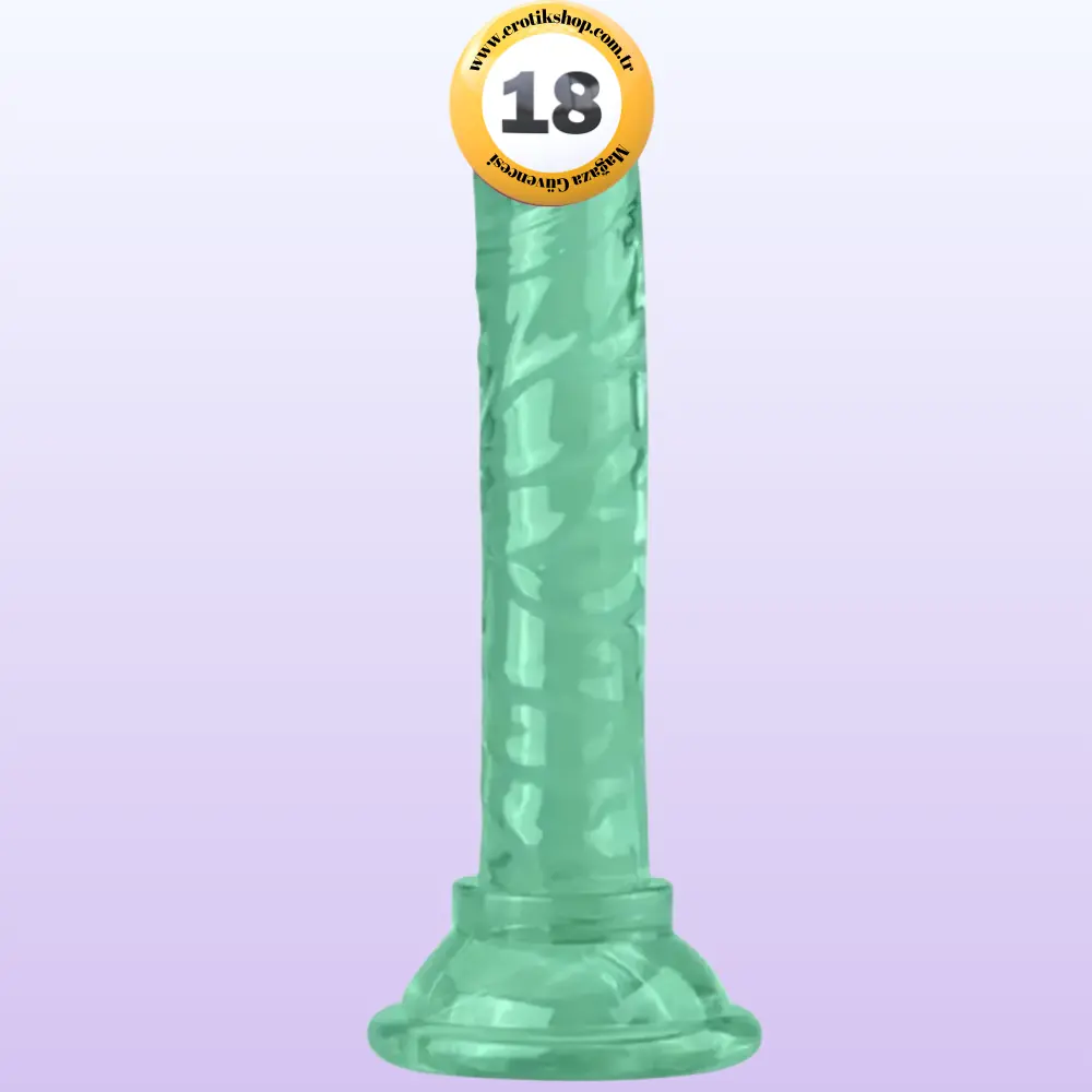 The Dick Jelly Silicone 14.5 cm Anal ve Vajinal Realistik Penis-Green