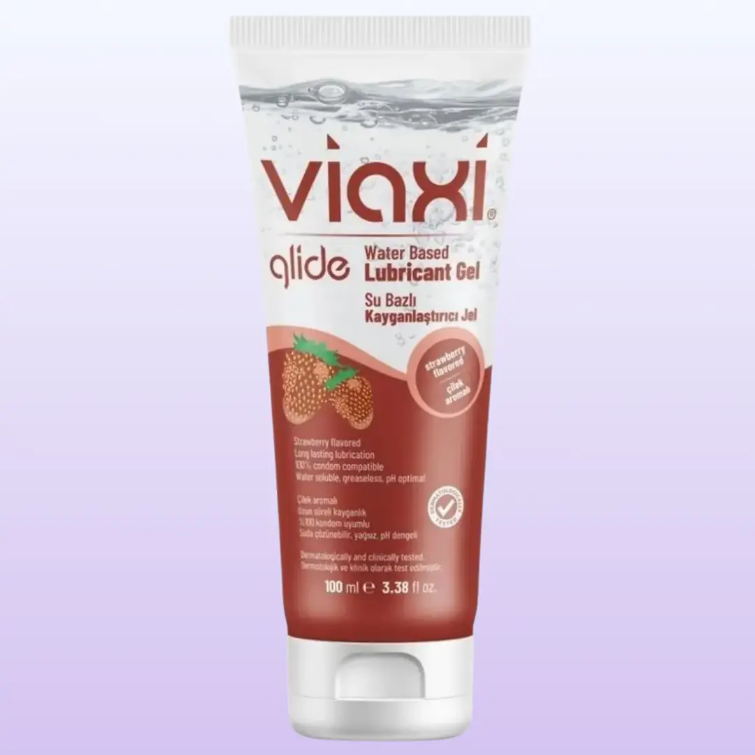 Viaxi Glide Water Based Lubricant Çilek Aromalı Kayganlaştırıcı Jel 100 Ml.