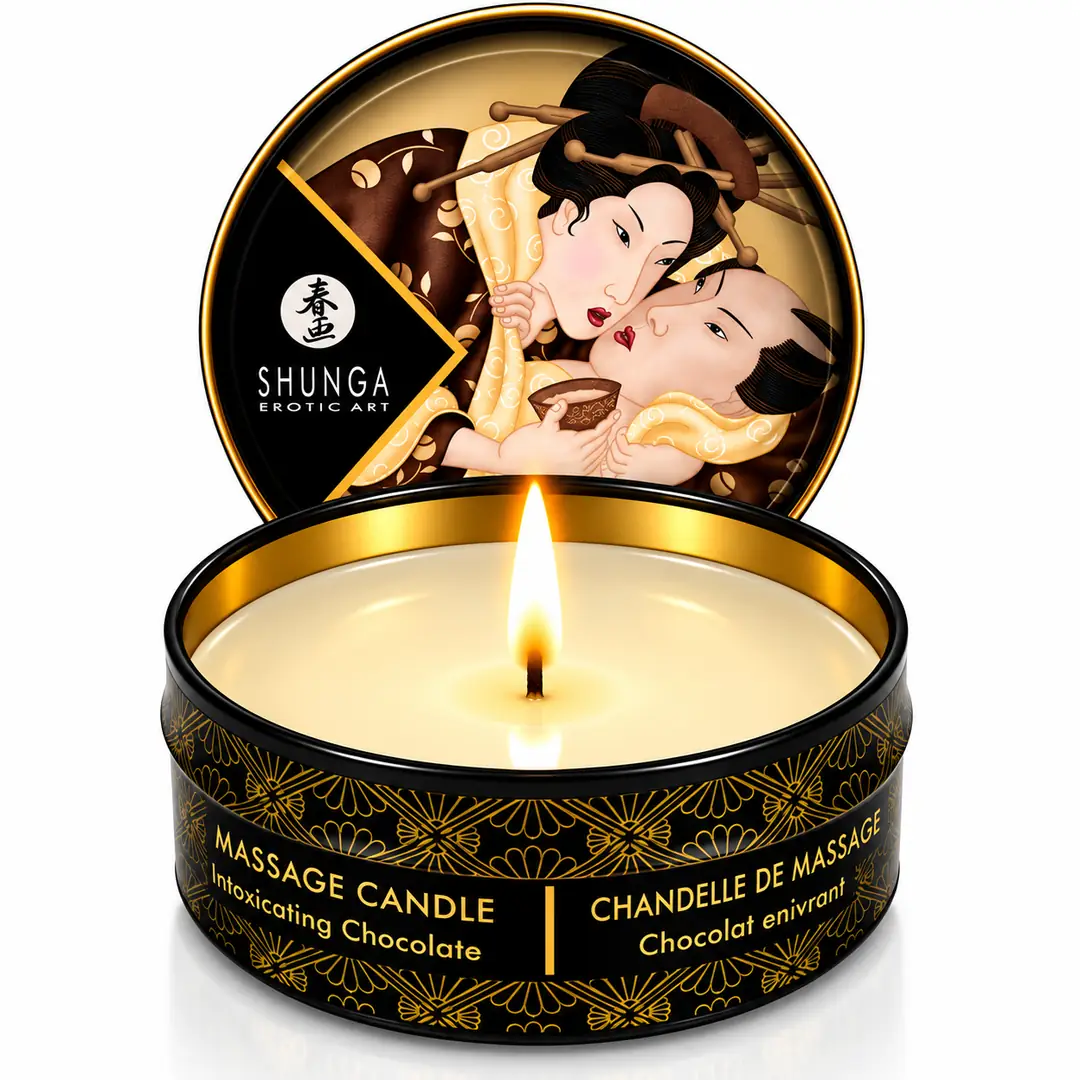 Shunga Mini Massage Candle Intoxicating Chocolate 30 ml – Çikolata Aromalı Erotik Masaj Mumu