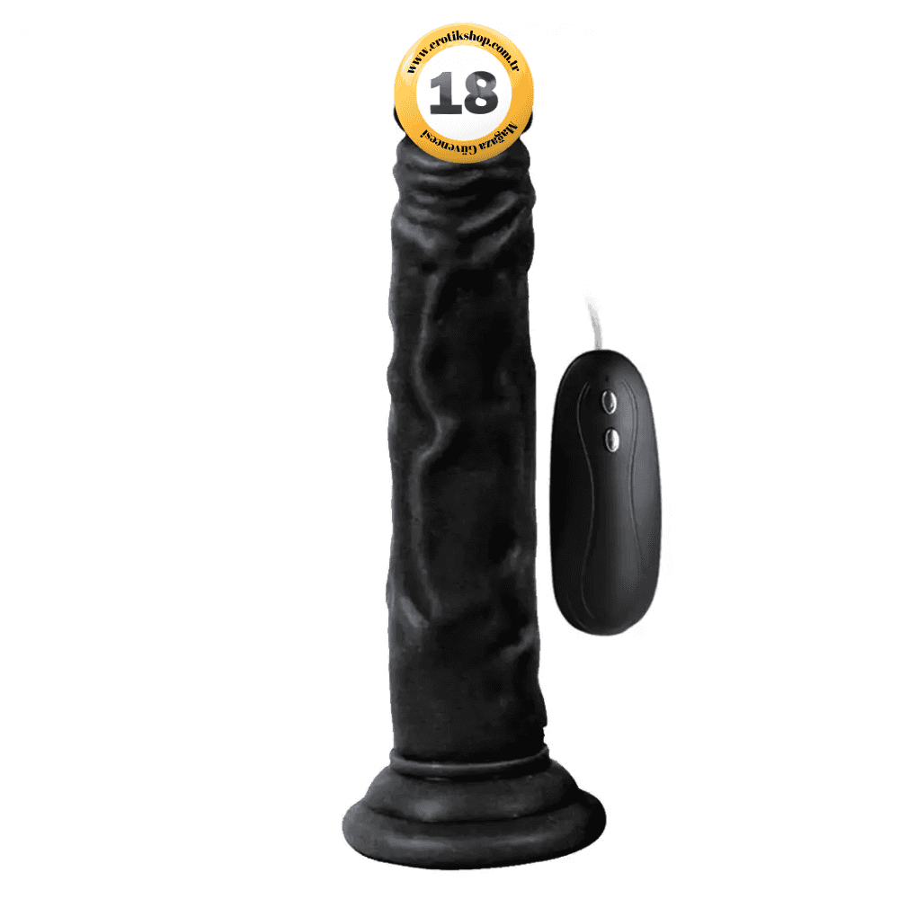 Xise Dildo Series Naturo 18.5 cm Titreşimli Realistik Penis XS-WBC10024-Black