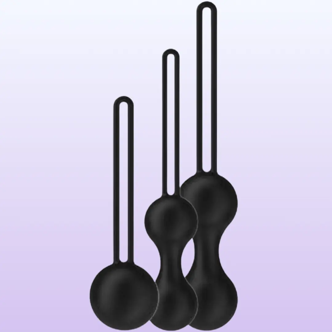 The Kegel Balls Exercisers Metal Ağırlıklı Kegel Egzersiz Topu Set-Black