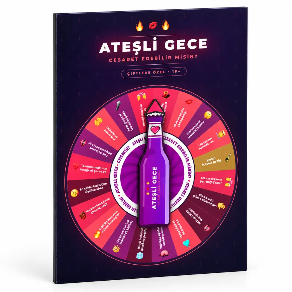 The Erotica Game Ateşli Gece Erotik Çiftlere Özel Şişe Çevirme Yatak Oyunu