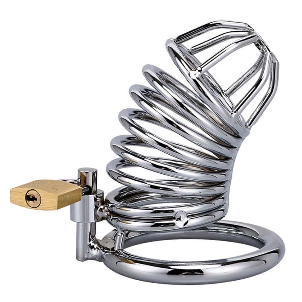 The Cock Cage Metal Halkalı Penis Kafesi ve Penis Kilidi 45 Mm