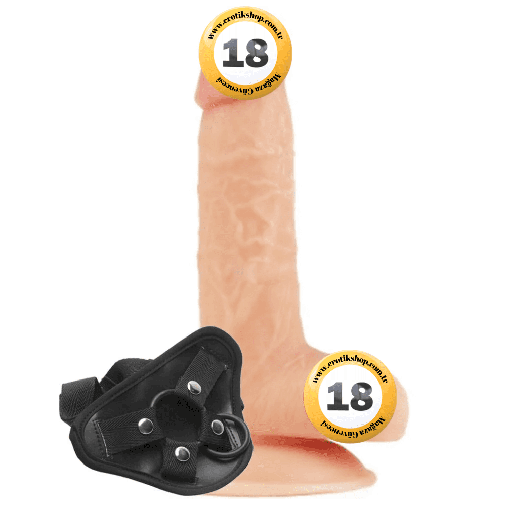 Lovetoy Easy Strapon 18 cm Flexible Kemerli Strapon Penis LV715005