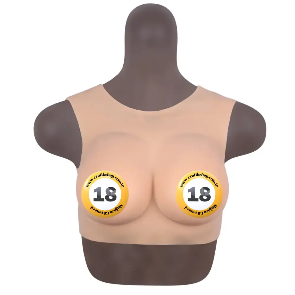 Xise Bodysuit Crossdresser Brown Askılı Giyilebilir Silikon Göğüs Cup B