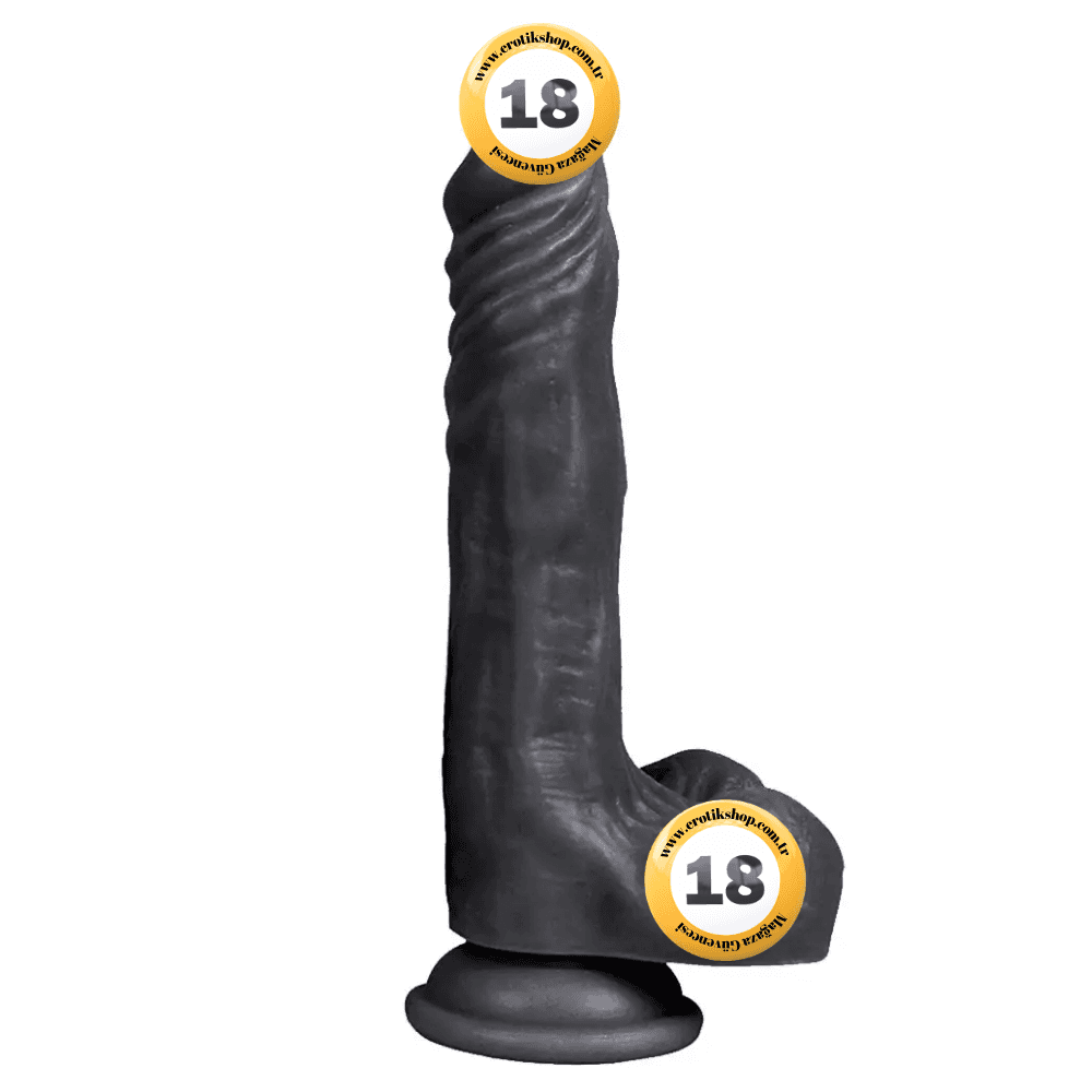 Xise Dildo Series Yuan 21 cm Realistik Zenci Penis XS-WBC10030-Black