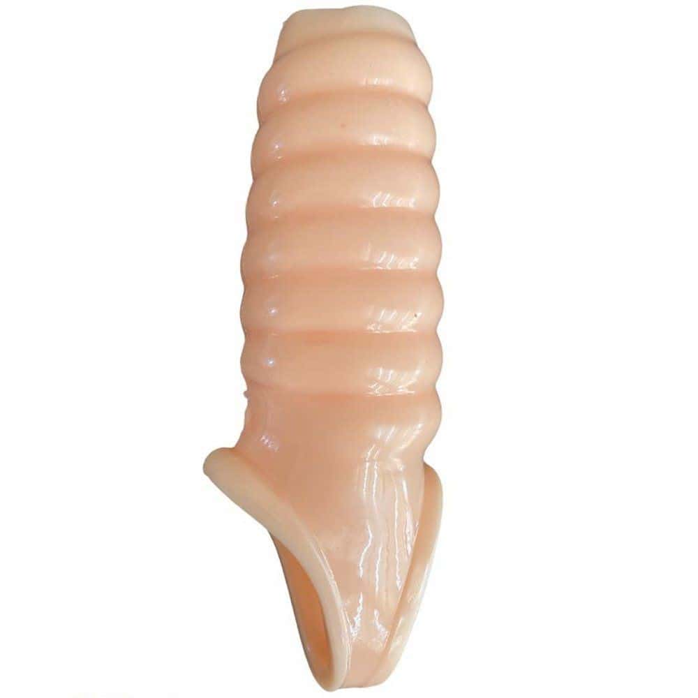 The Ribbed Sleeve Boğumlu Yarım Penis Kılıfı​-Flesh